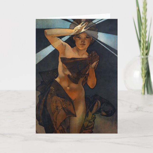 Tarjeta de felicitación del lucero del alba de (Anverso)