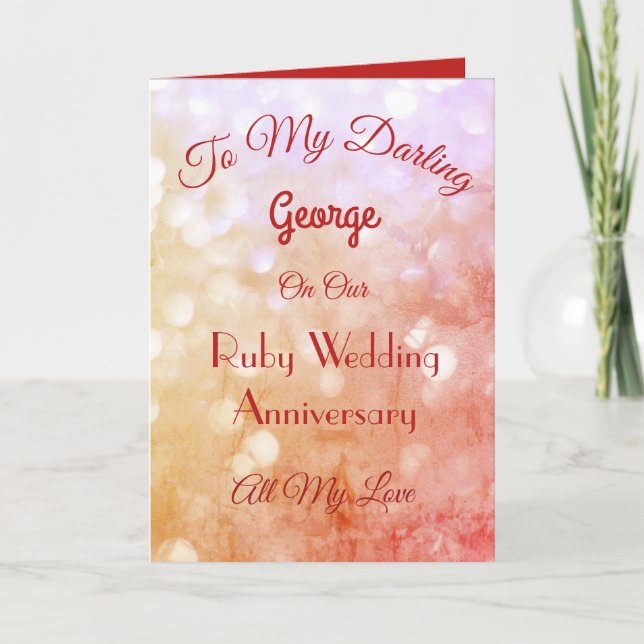 Tarjeta de felicitación del marido del Aniversario (Anverso)