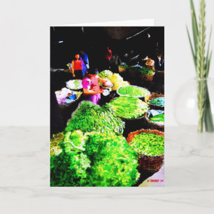 Tarjeta de felicitación del mercado de Baguio