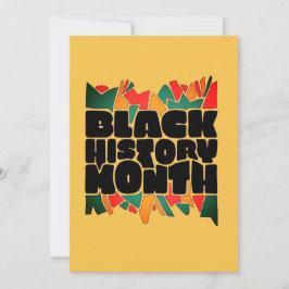 Tarjeta de felicitación del mes del mes de la hist