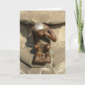 Tarjeta de felicitación del mono de Mons