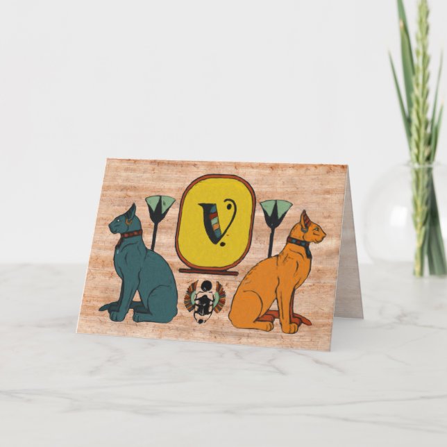 Tarjeta de felicitación del monograma del (Anverso)