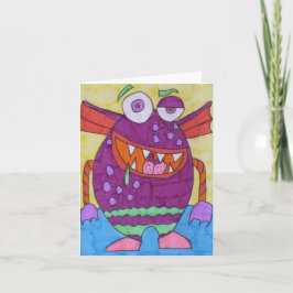 Tarjeta de felicitación del monstruo