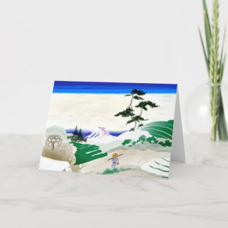 Tarjeta de felicitación del monte Fuji
