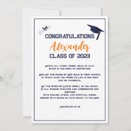 Tarjeta de felicitación del Naranja de guiones de 