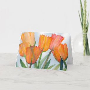 Tarjeta de felicitación del naranja Tulip