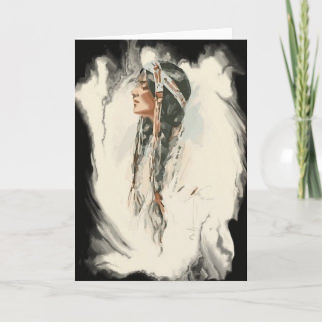 Tarjeta de felicitación del nativo americano (Anverso)