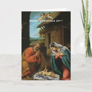 Tarjeta de felicitación del navidad de la escena d