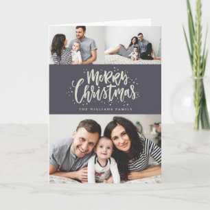 Tarjeta de felicitación del navidad de la foto de