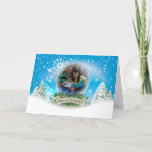 Tarjeta de felicitación del navidad de la foto del