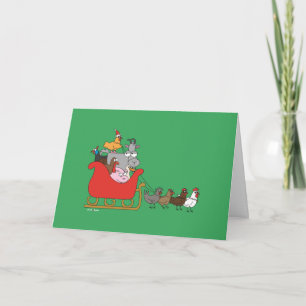 Tarjeta de felicitación del navidad de la granja