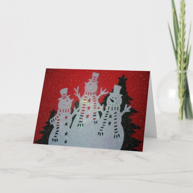 Tarjeta de felicitación del navidad de los muñecos (Anverso)