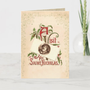 Tarjeta de felicitación del navidad de Nicholas