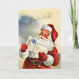 Tarjeta de felicitación del navidad de Papá Noel