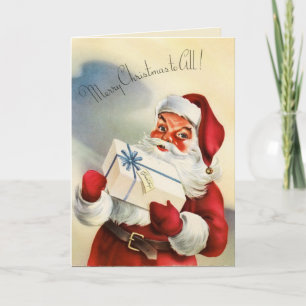 Tarjeta de felicitación del navidad de Papá Noel