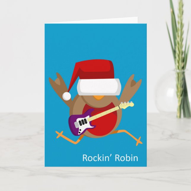 Tarjeta de felicitación del navidad de "Rockin" (Anverso)