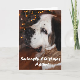 Tarjeta de felicitación del navidad de St Bernard