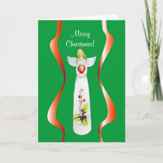 Tarjeta de felicitación del navidad del ángel