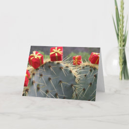 Tarjeta de felicitación del navidad del cactus