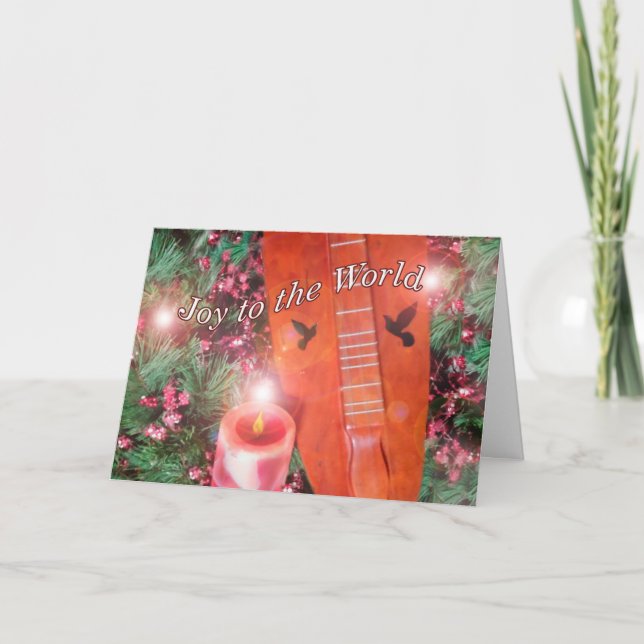 Tarjeta de felicitación del navidad del Dulcimer (Anverso)