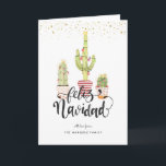 Tarjeta de felicitación del navidad del español de<br><div class="desc">Esta tarjeta de Navidad del tema del cactus es una obra clásica y es perfecta para cualquier persona en su lista de personas a quienes se mandan propaganda. Añada su fraseología de encargo a este diseño usando "corrigen las cajas de esta plantilla del diseño" en el lado derecho del artículo,...</div>