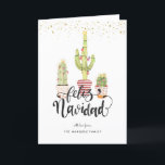 Tarjeta de felicitación del navidad del español de<br><div class="desc">Esta tarjeta de Navidad del tema del cactus es una obra clásica y es perfecta para cualquier persona en su lista de personas a quienes se mandan propaganda. Añada su fraseología de encargo a este diseño usando "corrigen las cajas de esta plantilla del diseño" en el lado derecho del artículo,...</div>