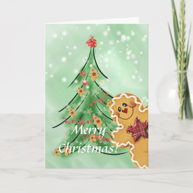 Tarjeta de felicitación del navidad del hombre de (Anverso)