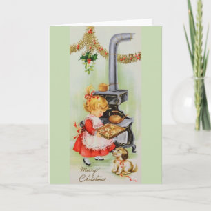 Tarjeta de felicitación del navidad del vintage