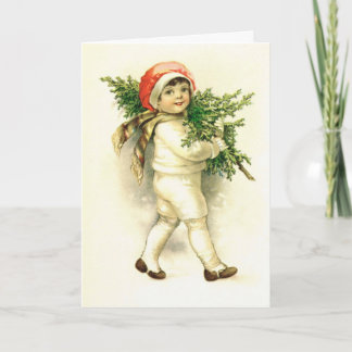Tarjeta de felicitación del navidad del vintage