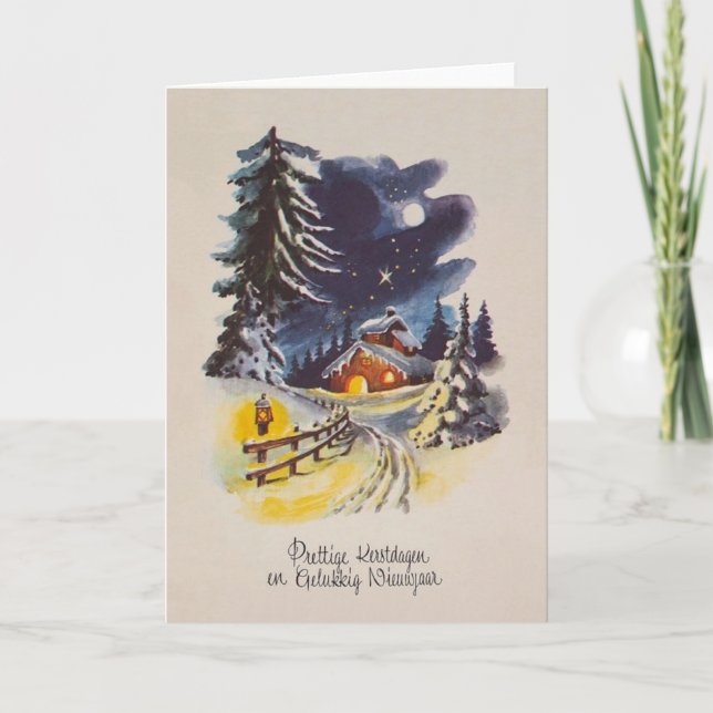 Tarjeta de felicitación del navidad holandés del (Anverso)