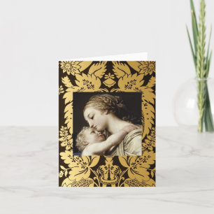 Tarjeta de felicitación del navidad Madonna y niño