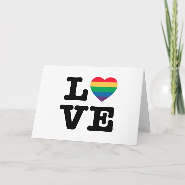 Tarjeta de felicitación del Orgullo del Amor - En  (Anverso)