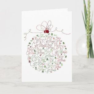 Tarjeta de felicitación del ornamento del navidad