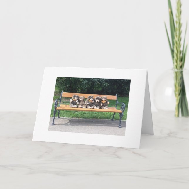 Tarjeta de felicitación del oso del bingo (Anverso)