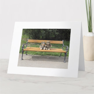 Tarjeta de felicitación del oso del bingo