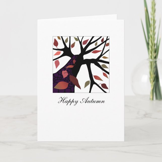 Tarjeta de felicitación del otoño (Anverso)