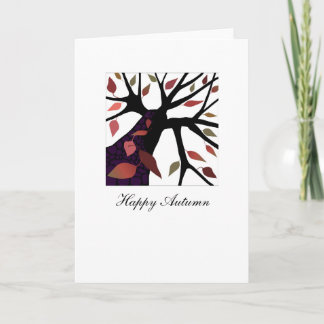 Tarjeta de felicitación del otoño