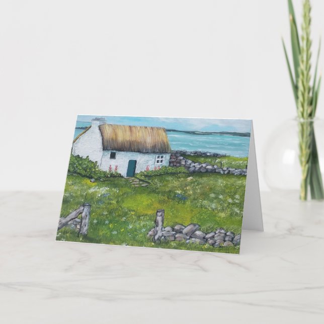 Tarjeta de Felicitación del Paisaje Irlandés (Anverso)