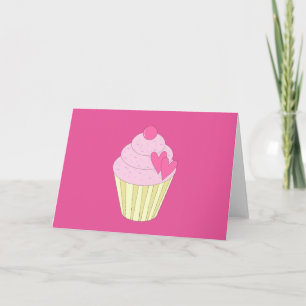 Tarjeta de felicitación del paisaje rosa de illusi