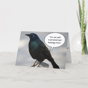 Tarjeta de felicitación del pájaro de Grackle