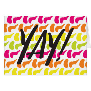 Tarjeta de felicitación del páncreas el   Yay del