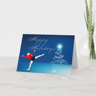 Tarjeta de felicitación del patinaje de hielo