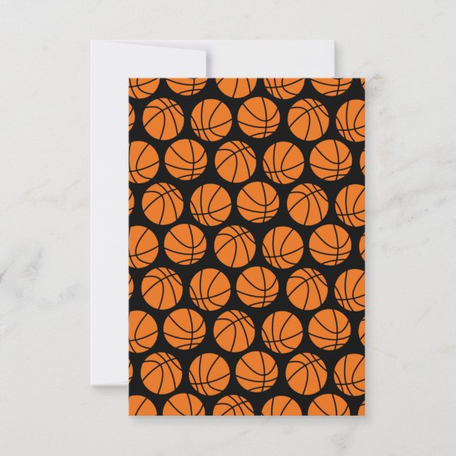 Tarjeta de felicitación del patrón de baloncesto (Anverso)