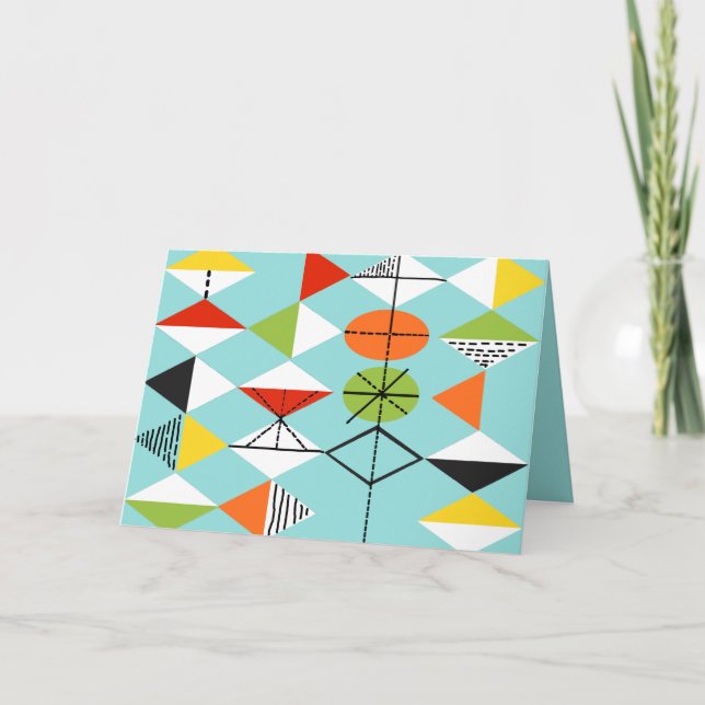 Tarjeta de felicitación del patrón de harlequin re (Anverso)