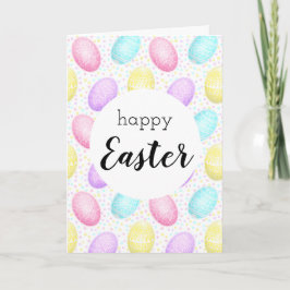 Tarjeta de felicitación del patrón de huevos del P