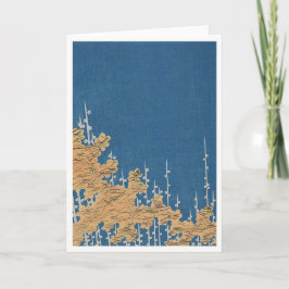 Tarjeta de felicitación del patrón de kimono vinta