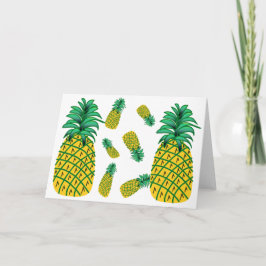 Tarjeta de felicitación del patrón de piña