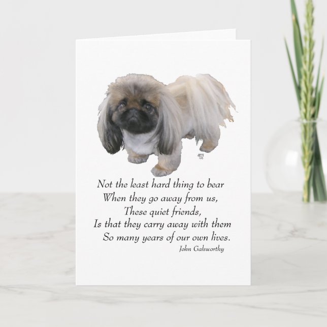 Tarjeta de felicitación del pequinés (Anverso)