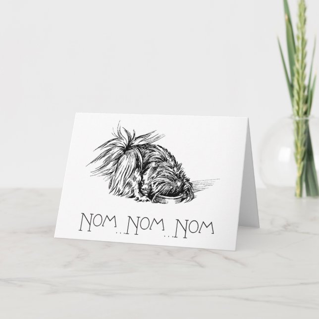 Tarjeta de felicitación del pequinés (Anverso)