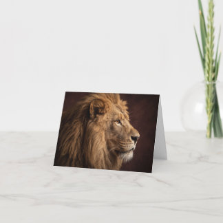 Tarjeta de Felicitación del Perfil del León Majest